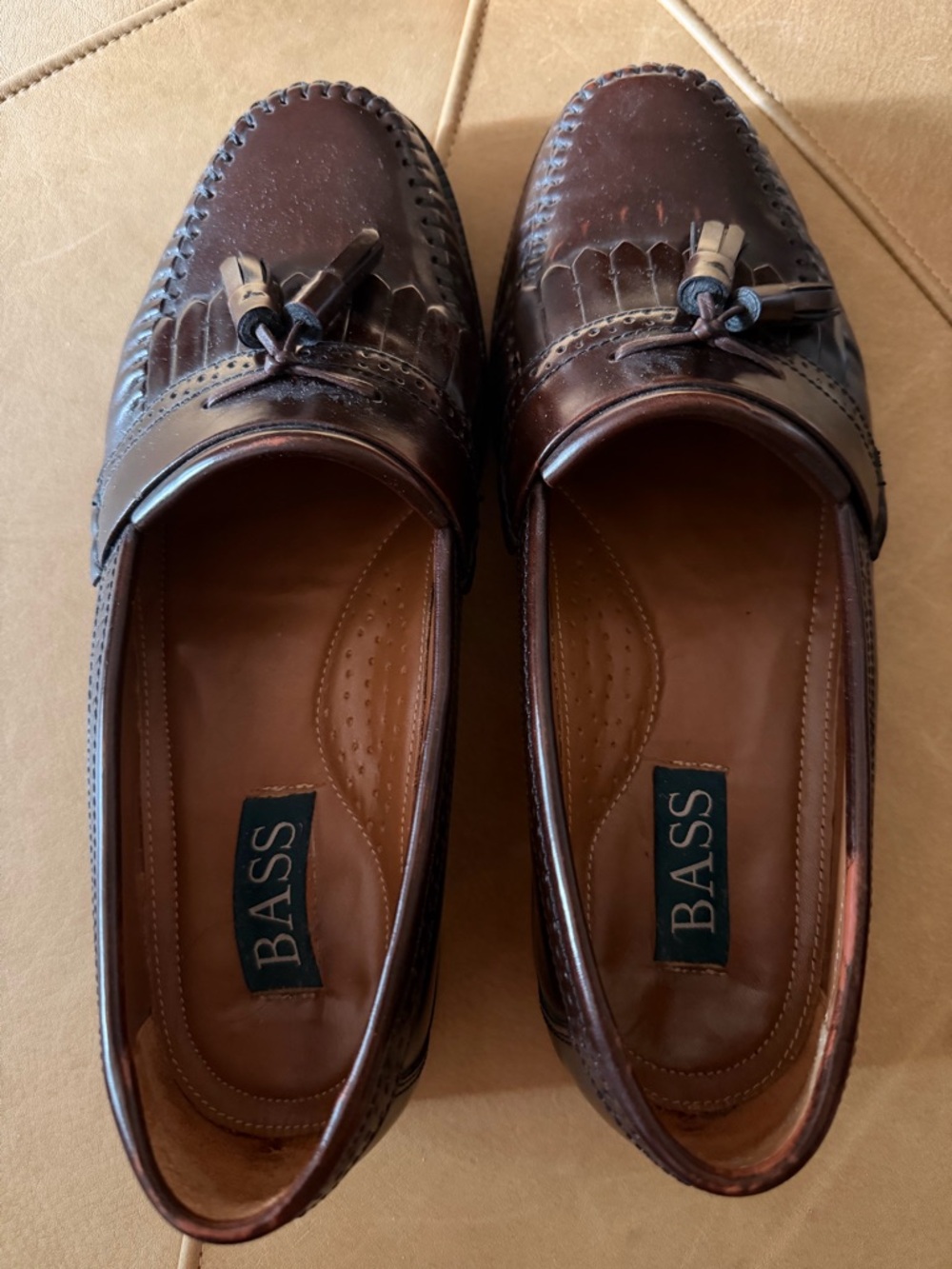 Bass Men’s Dark Brown Leather Tassel Loafers